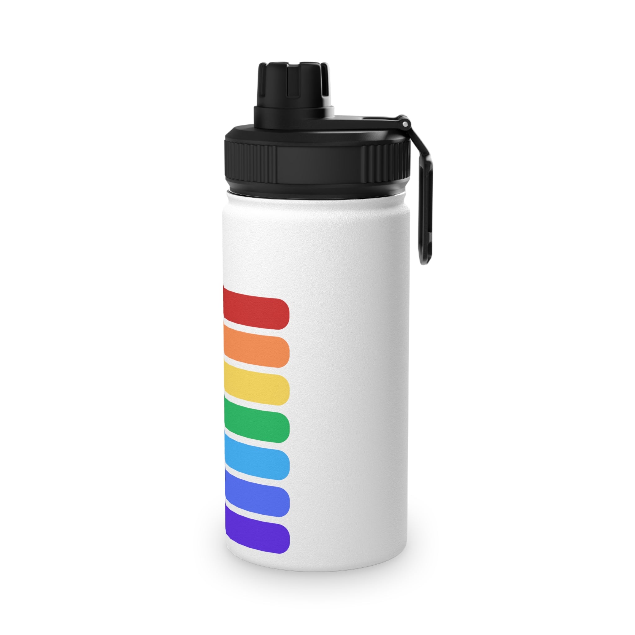 FZ Rainbow Stripes Stainless Steel Water Bottle with JUNCTION POINT logo — Sports Lid