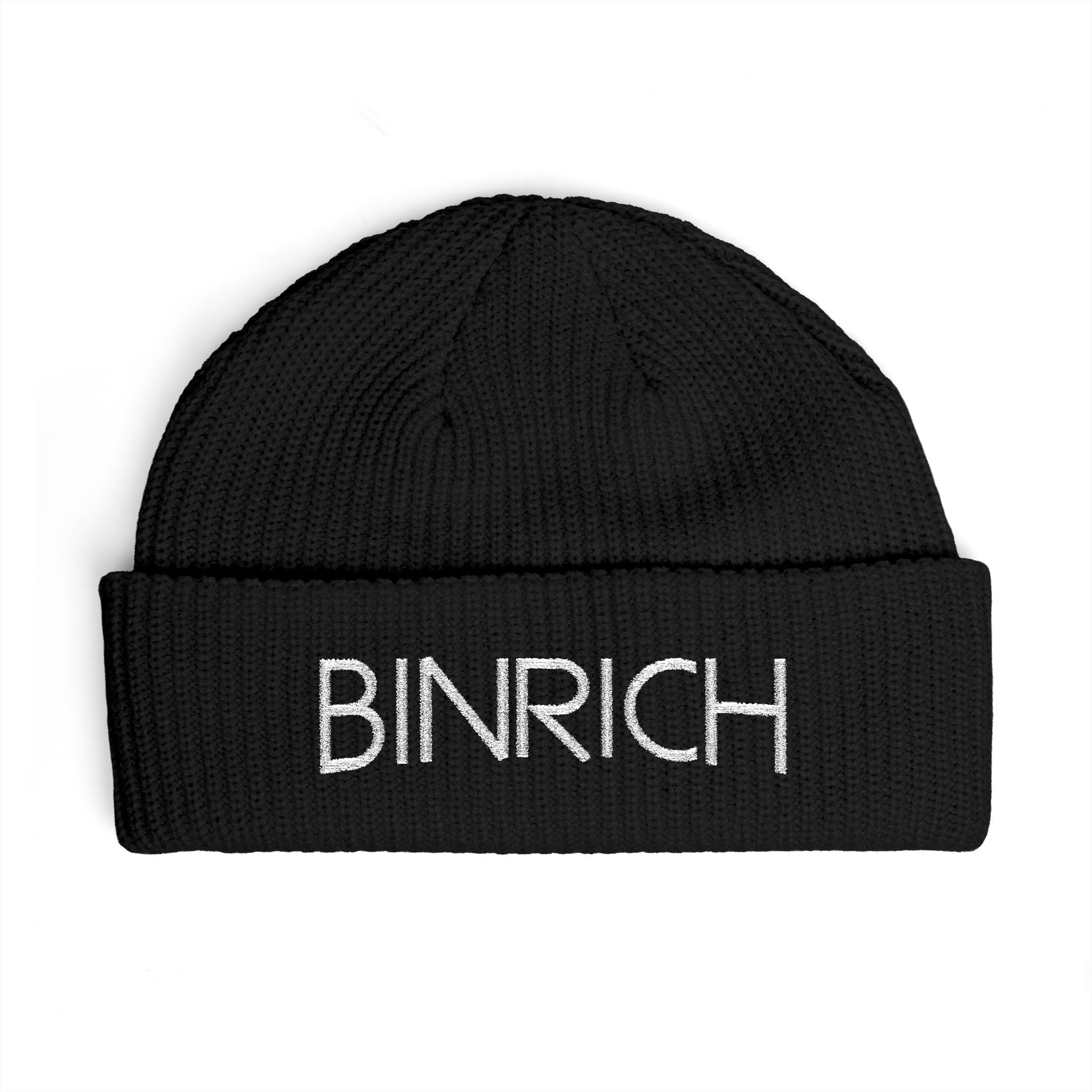BINRICH Cuff Beanie - Embroidered Knit Winter Hat