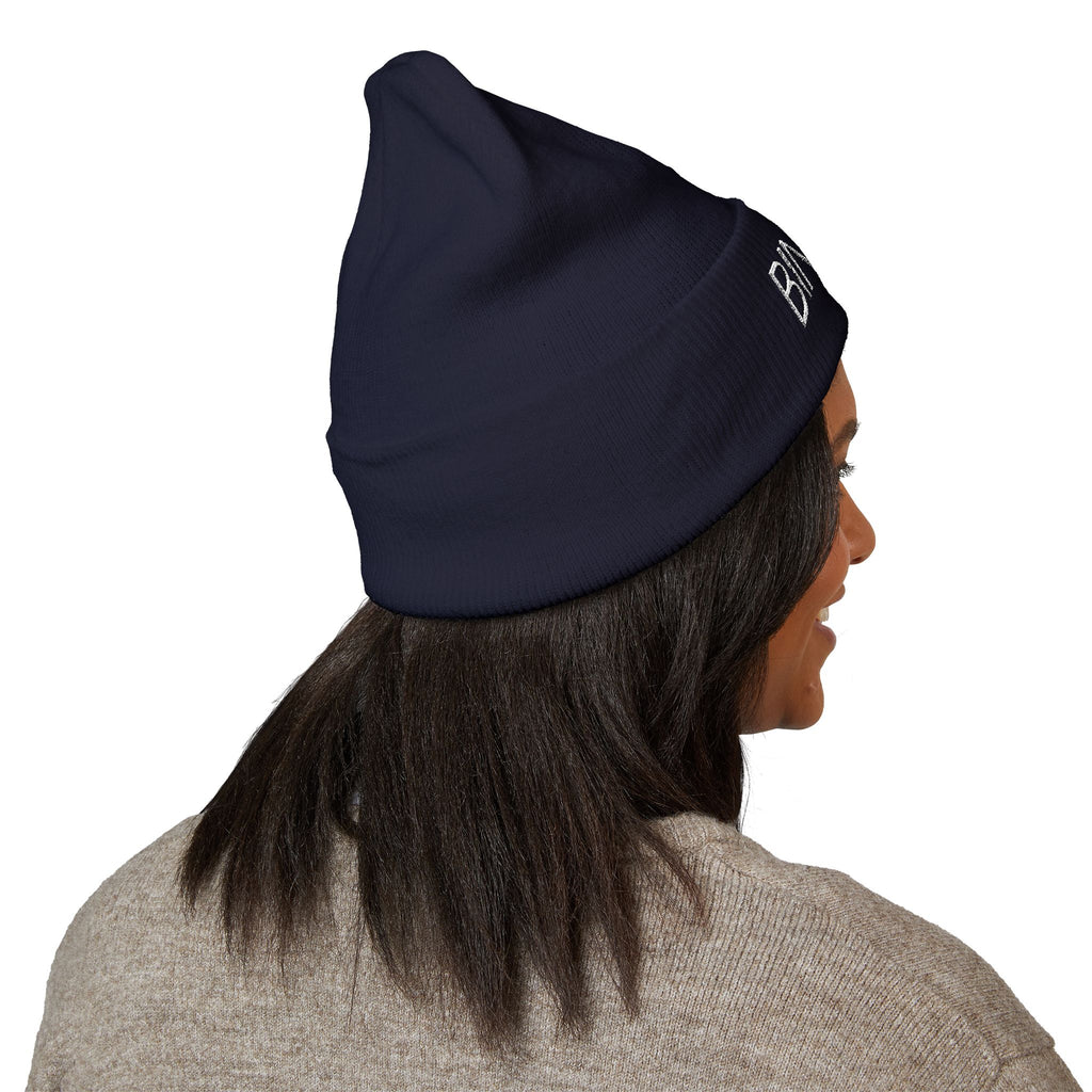 Embroidered "BINRICH" Classic Cuffed Beanie — Warm Knit Winter Hat