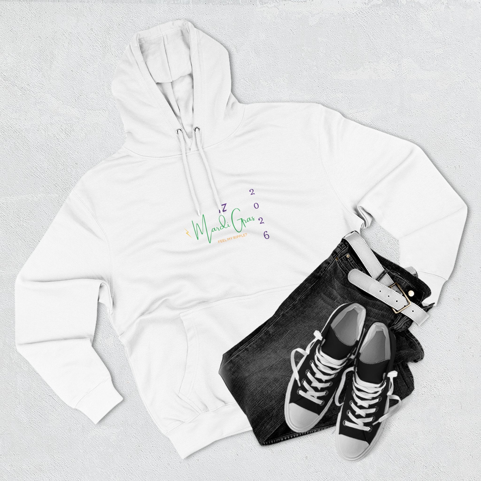 MARDI GRAS 2026 "FEEL MY RIPPLE?" HOODIE