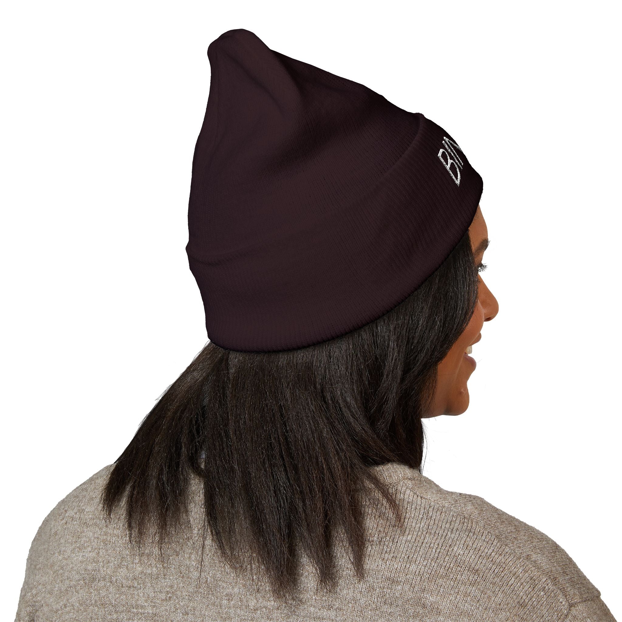 Embroidered "BINRICH" Classic Cuffed Beanie — Warm Knit Winter Hat