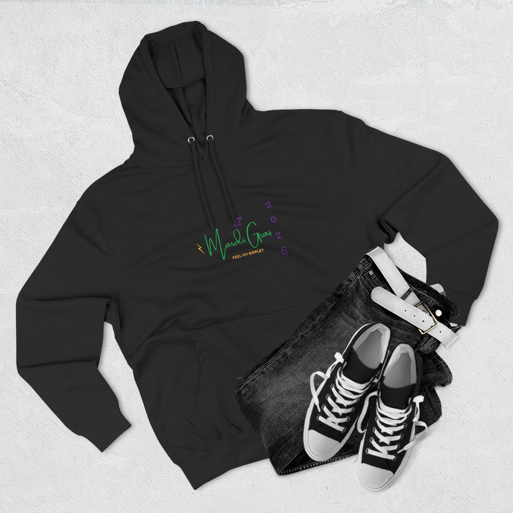 MARDI GRAS 2026 "FEEL MY RIPPLE?" HOODIE