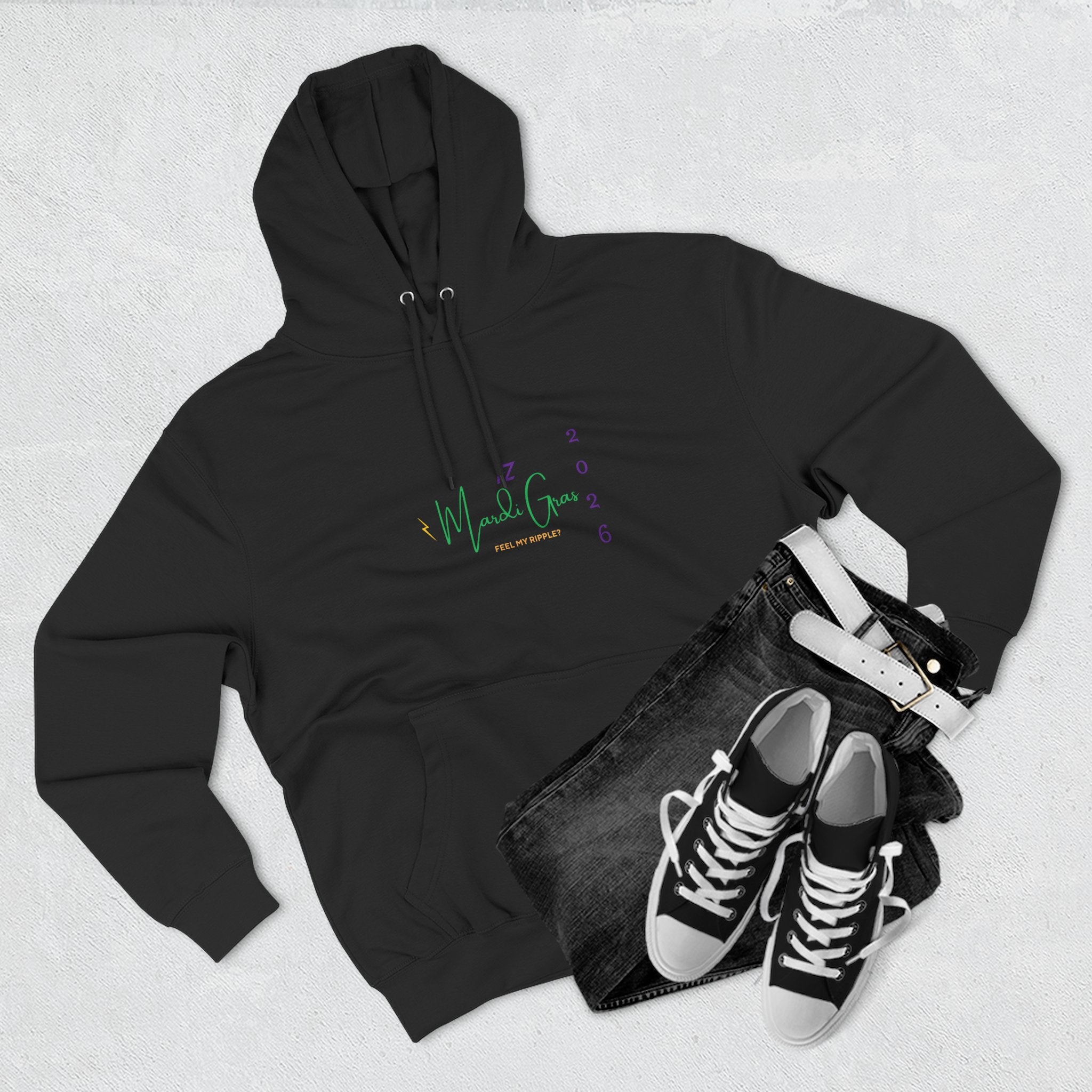MARDI GRAS 2026 "FEEL MY RIPPLE?" HOODIE