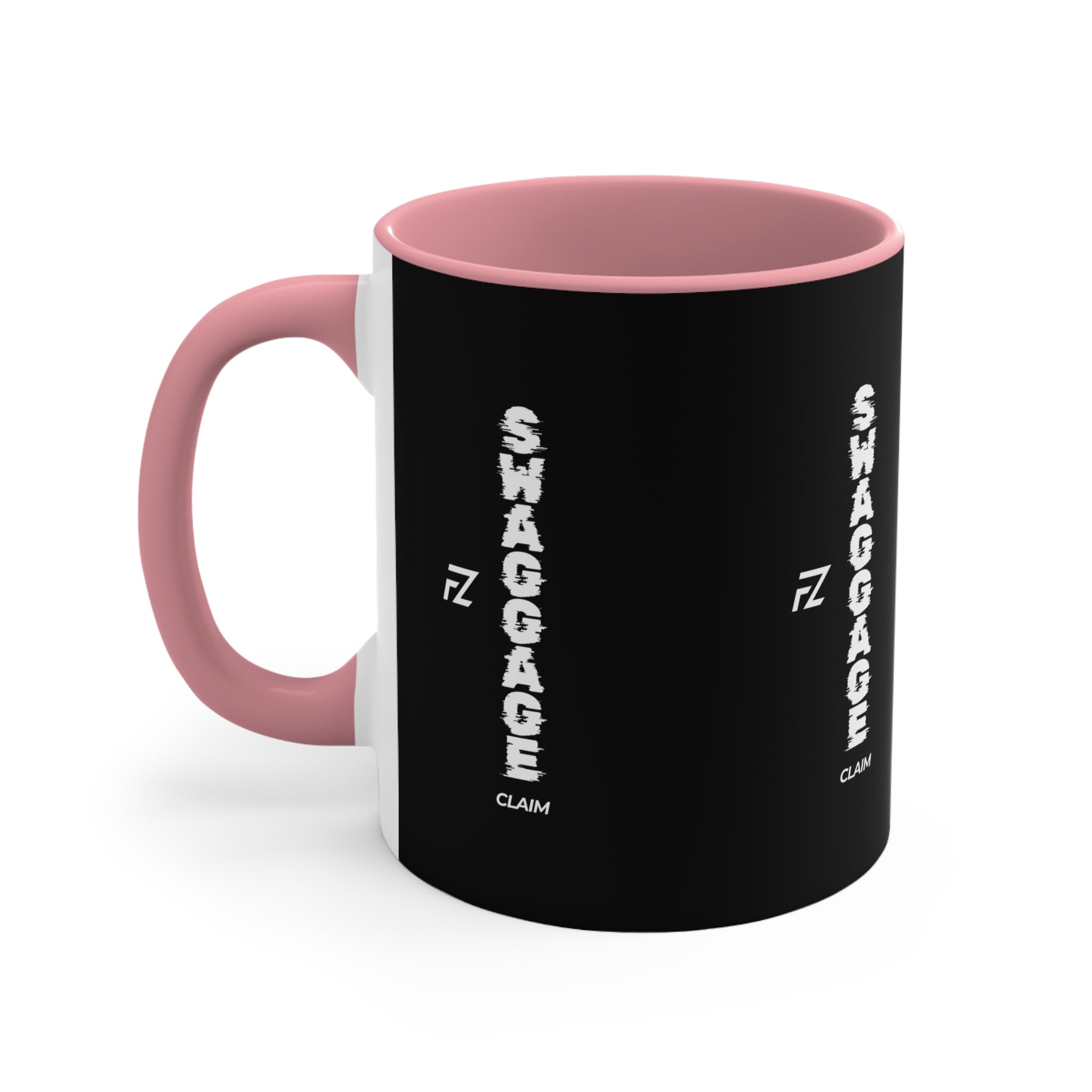 'Swaggage Claim' Vertical Logo Accent Mug — 11oz Coffee Cup