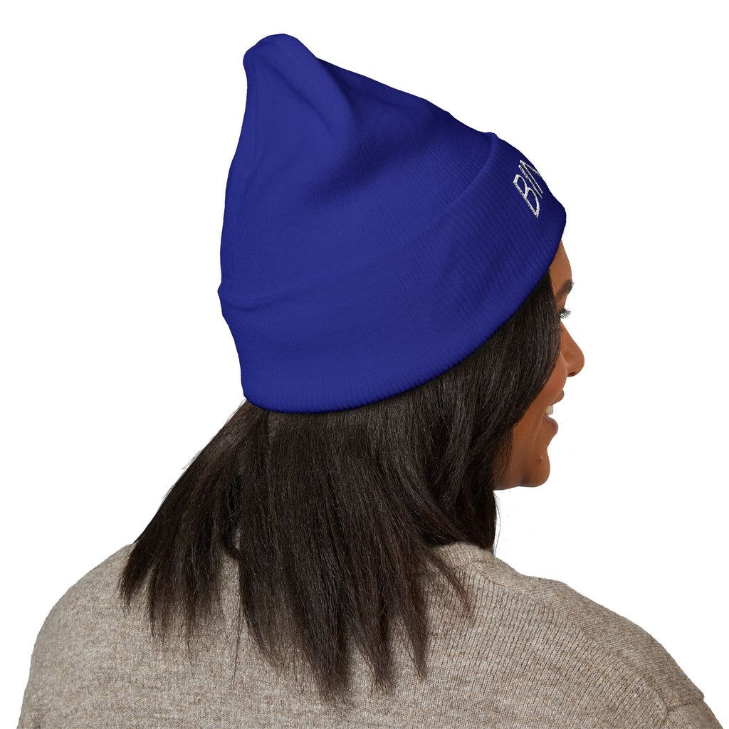 Embroidered "BINRICH" Classic Cuffed Beanie — Warm Knit Winter Hat