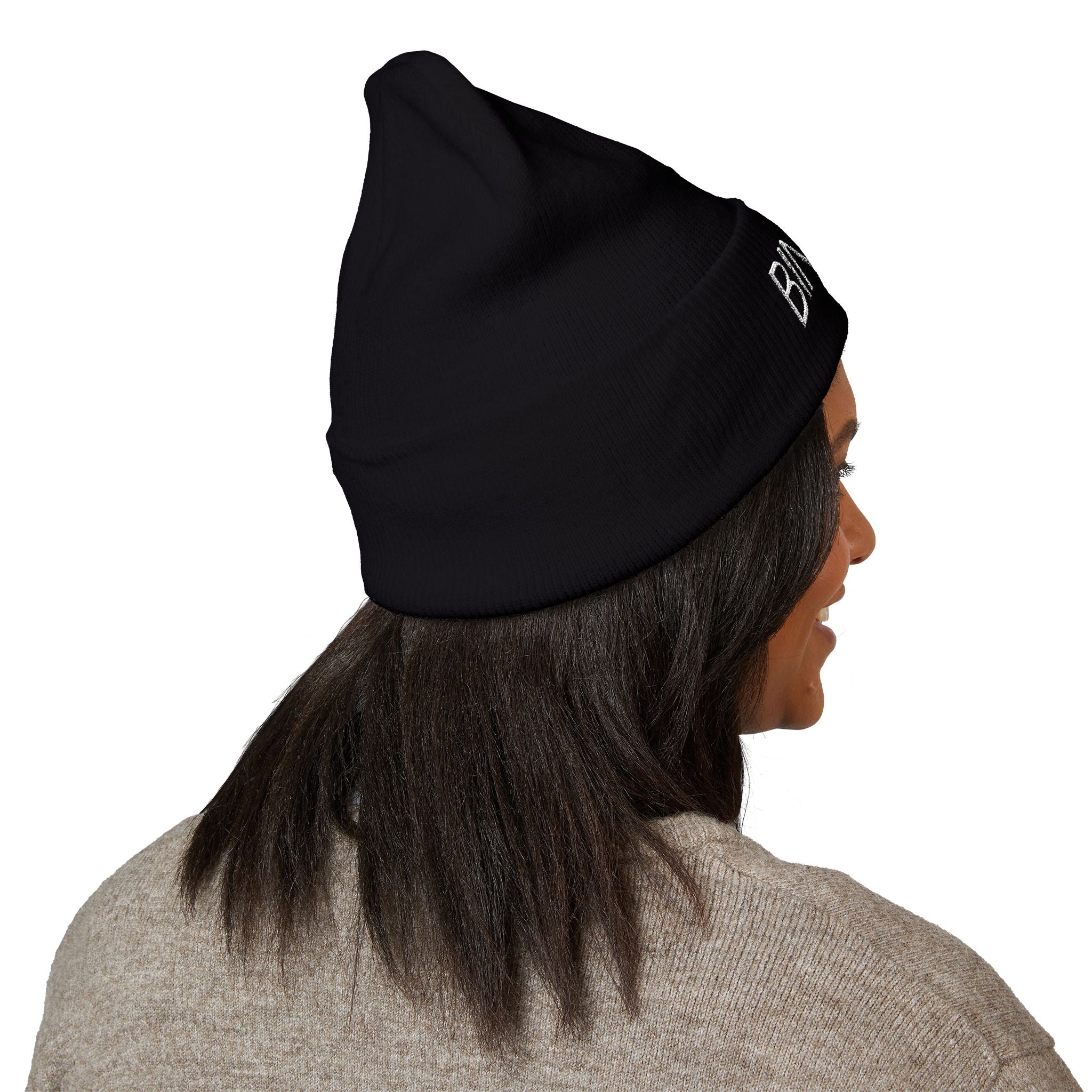 Embroidered "BINRICH" Classic Cuffed Beanie — Warm Knit Winter Hat