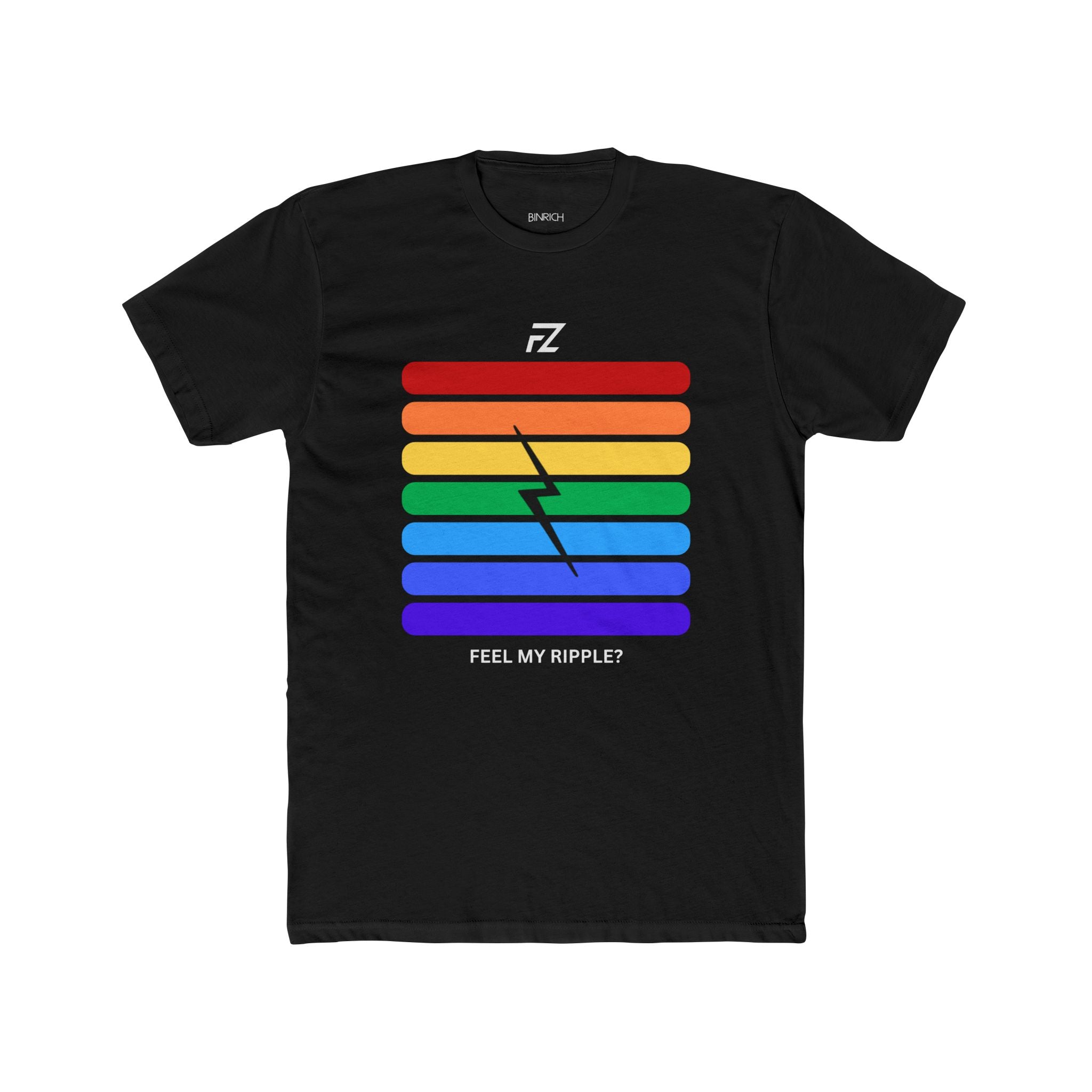 The Junction Point where all Rhythms Meet logo - rainbow T-shirt