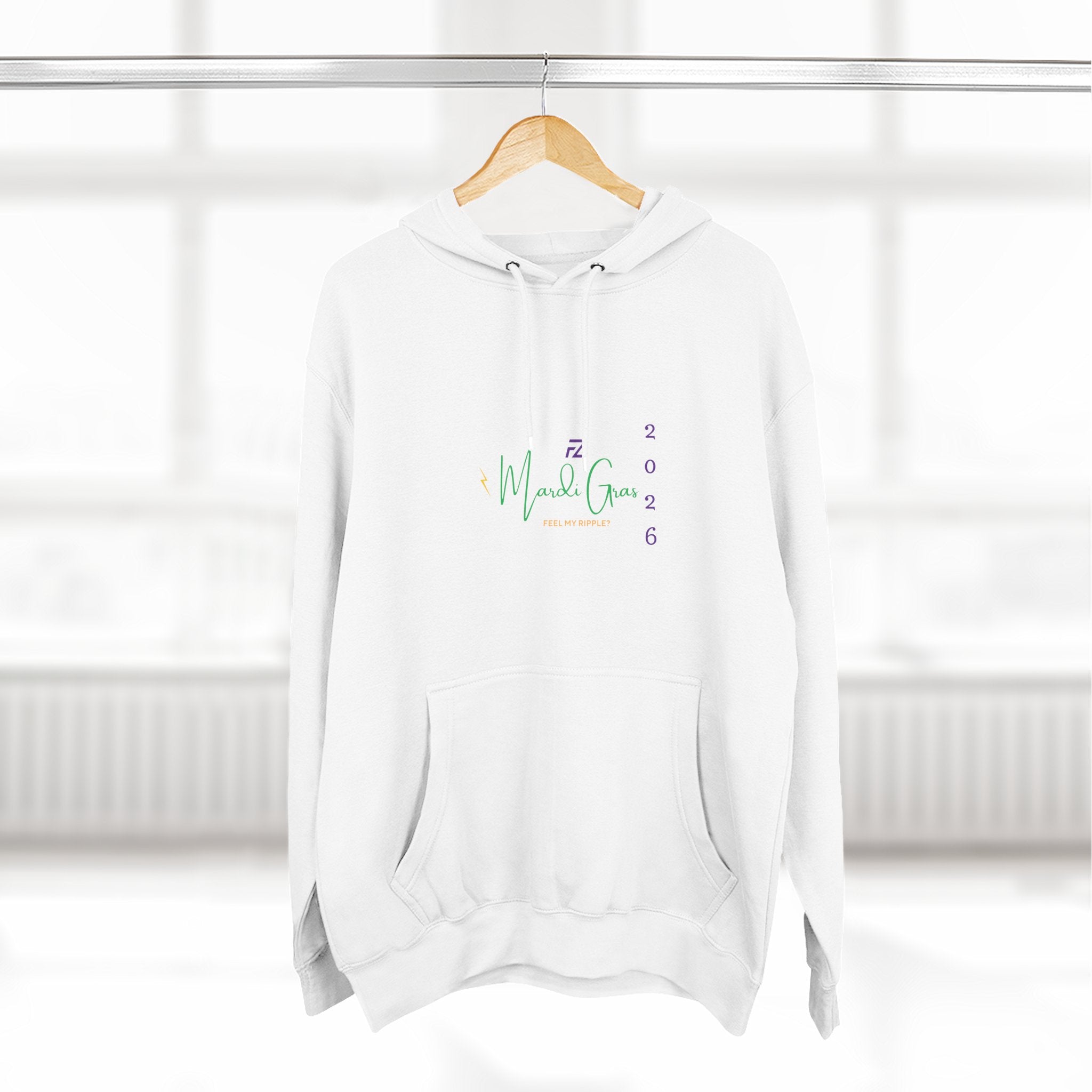 MARDI GRAS 2026 "FEEL MY RIPPLE?" HOODIE