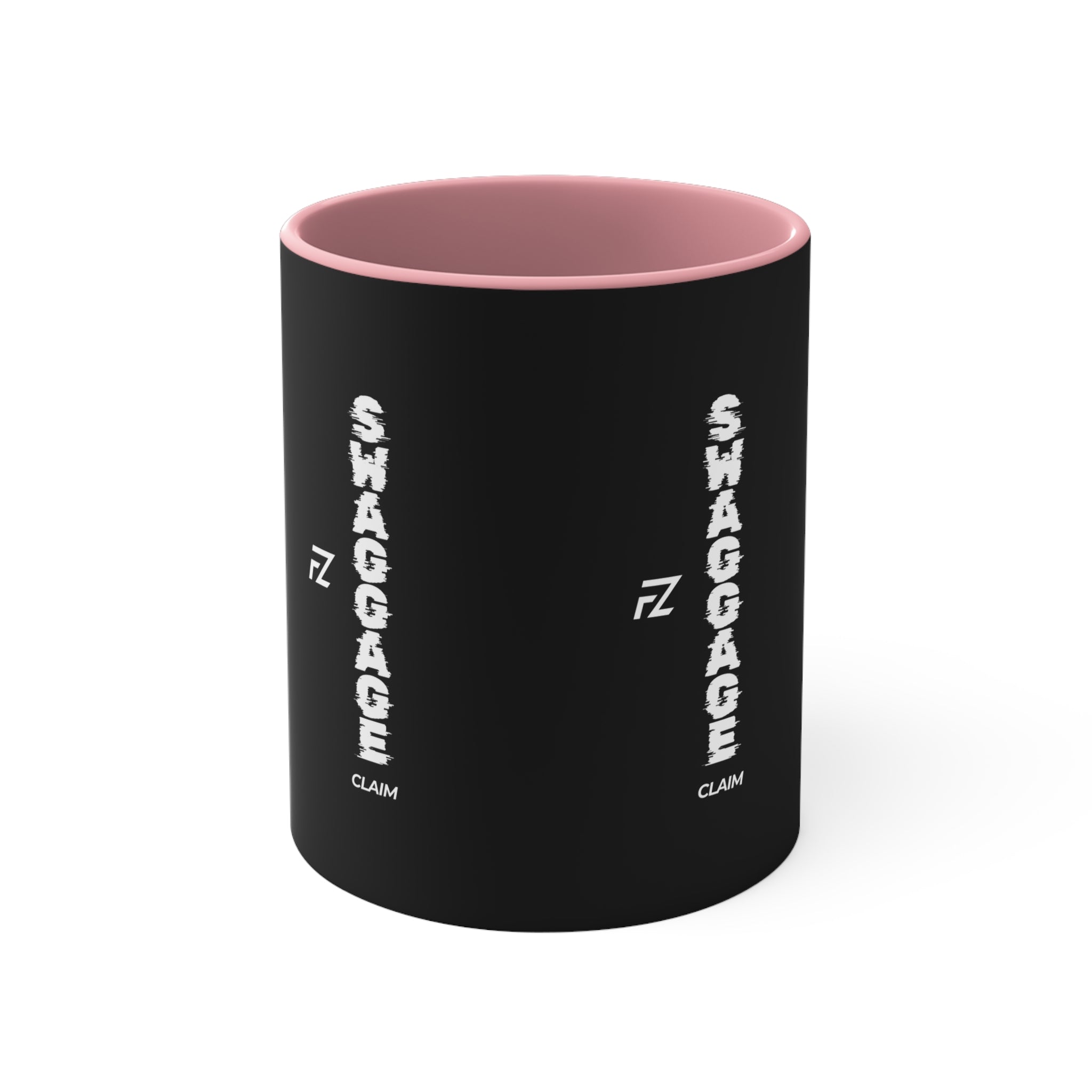 'Swaggage Claim' Vertical Logo Accent Mug — 11oz Coffee Cup