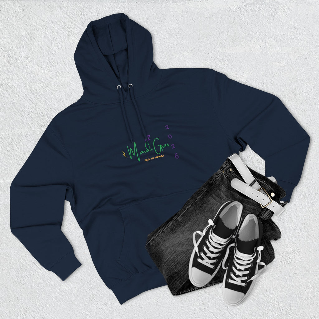 MARDI GRAS 2026 "FEEL MY RIPPLE?" HOODIE