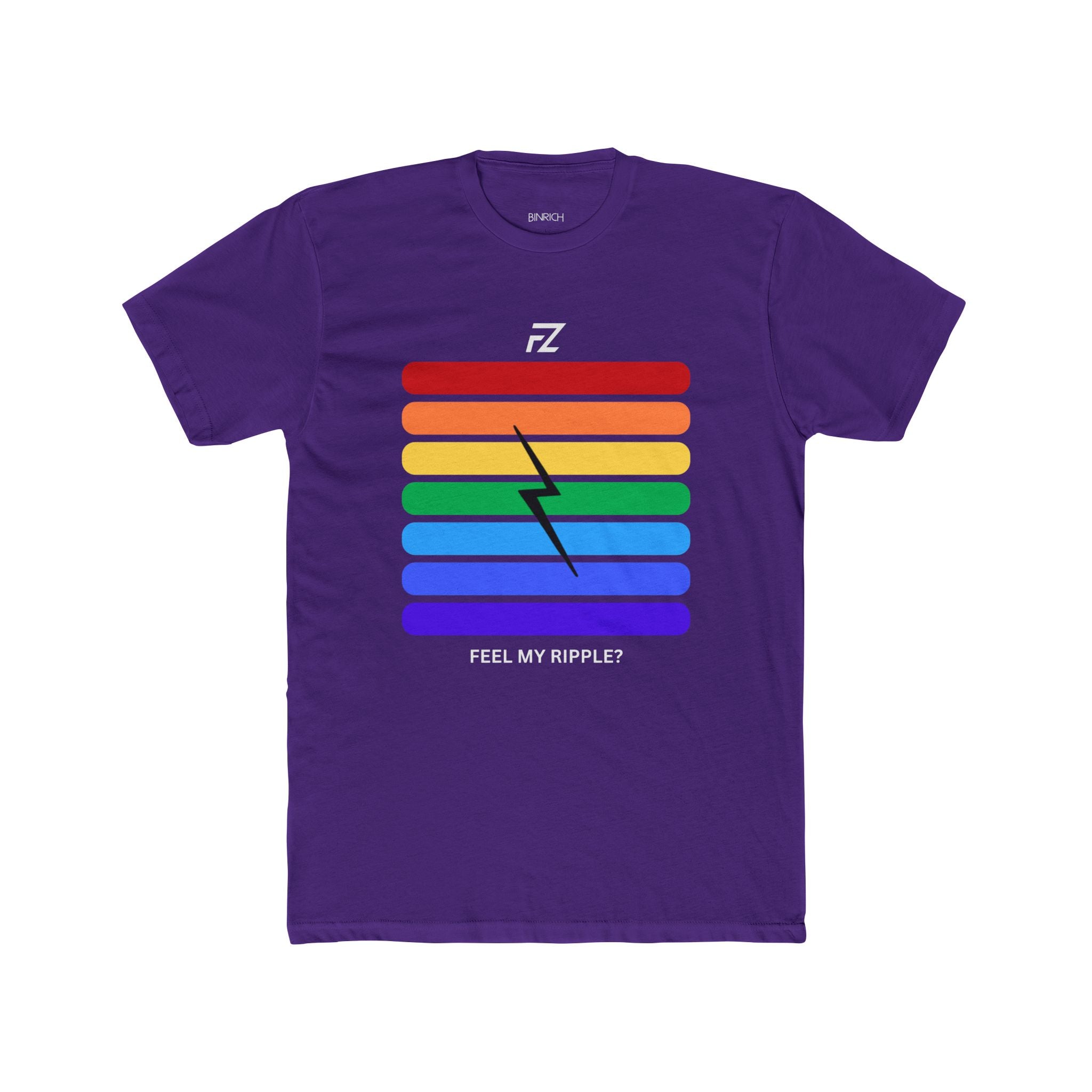 The Junction Point where all Rhythms Meet logo - rainbow T-shirt