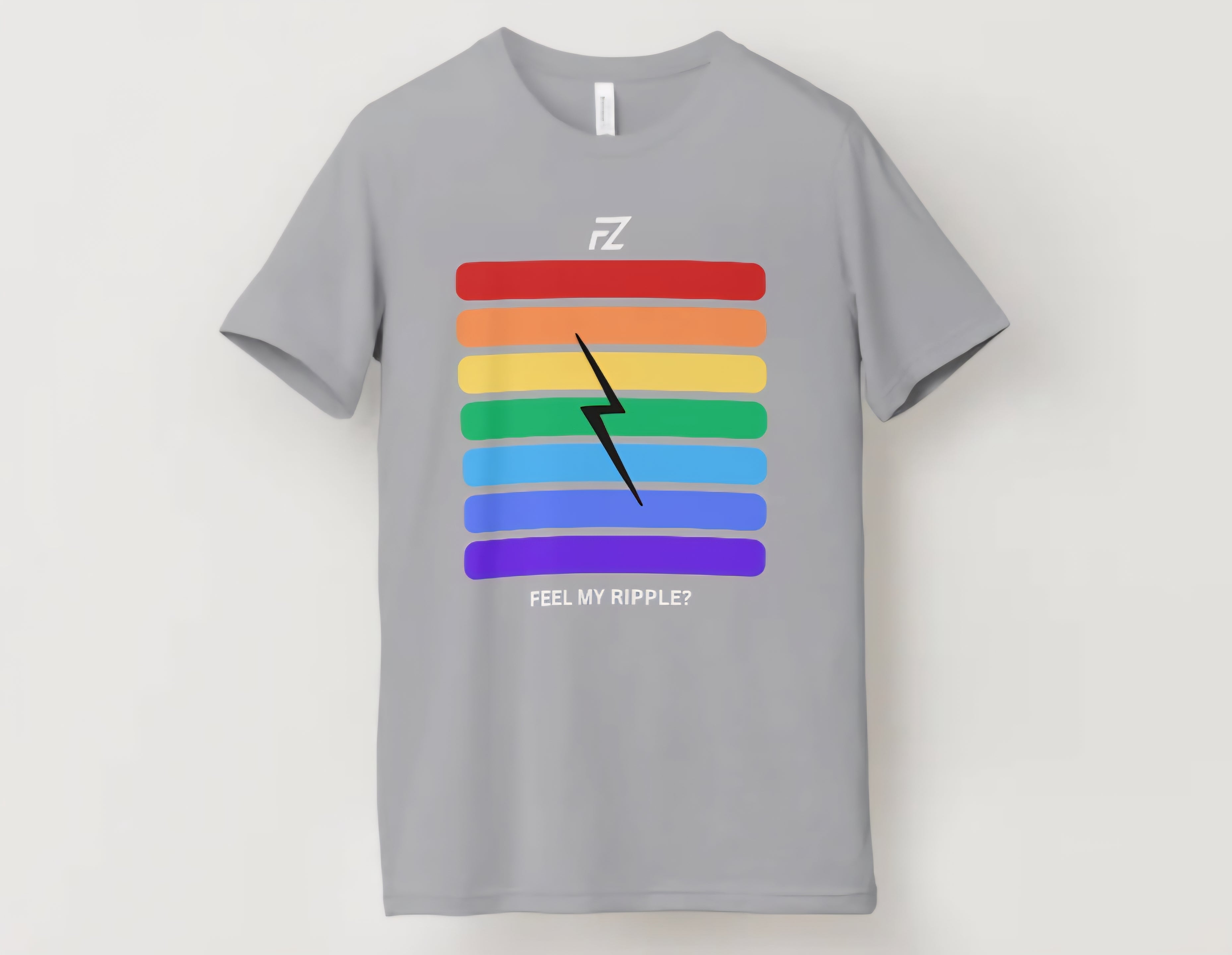 The Junction Point where all Rhythms Meet logo - rainbow T-shirt